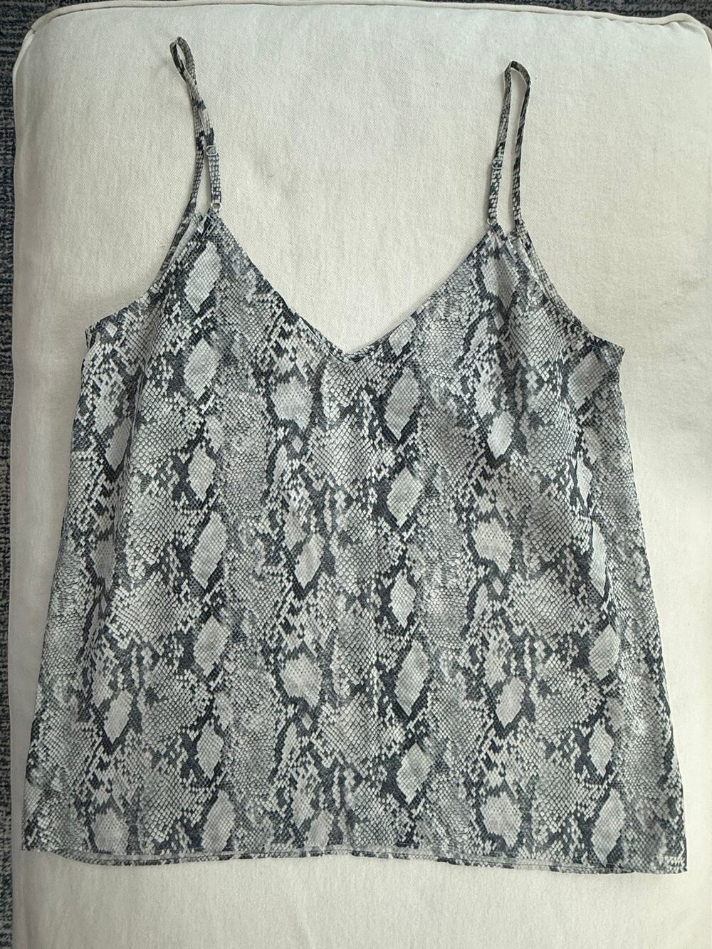 Frame Snake Skin Print Cami Size Small